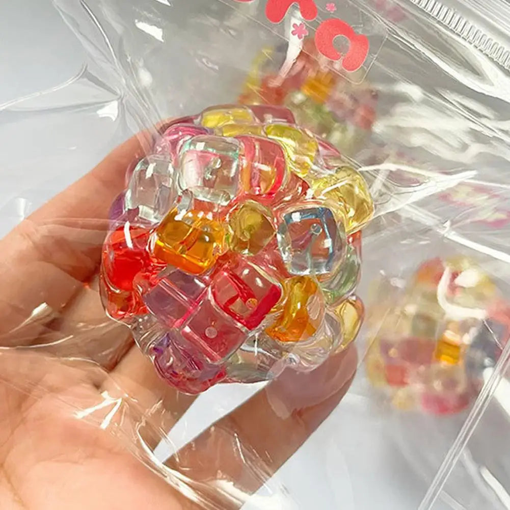 Creative Explosion Beads Squishy Balls Stress Relieving Toys Slow