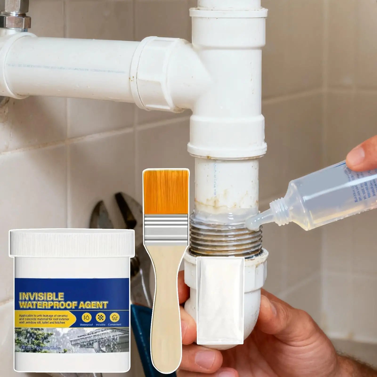 Transparent Waterproofing Sealant, Multi-Purpose Leak Proof Caulk Glue for Kitchen Bathroom Pipe Floor Window Home Repair Peaceful Pleasures Health and Wellness