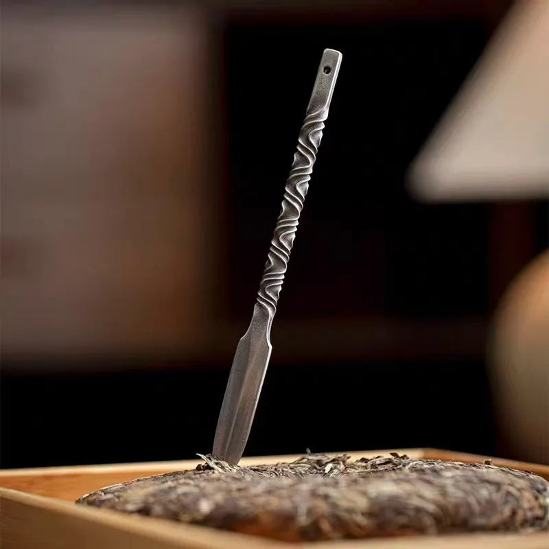 Yishi Tea Talk Chinese Pu'er Tea Knife Retro Diamond Tea Needle Split Tea Brick Tea Pry Tea Cone Tool Tea Ceremony Accessories Peaceful Pleasures Health and Wellness