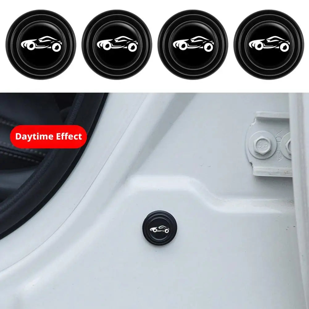 4Pcs Car Door Shock Absorber Pads Silicone Three-Layer Buffer Anti-Collision Noise Reduction Stickers Peaceful Pleasures Health and Wellness
