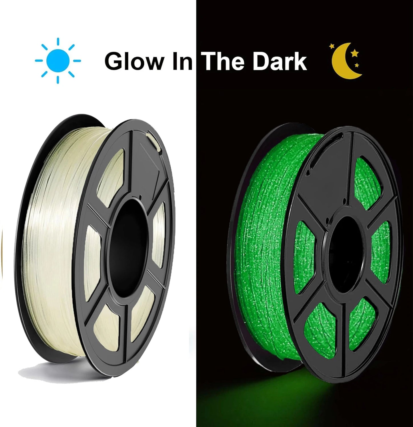 Glow in the Dark PLA Filament Blue/Green | FDM 3D Printer 250g–1kg