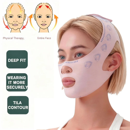 V Line Lifting Sleep Mask | Face Sculpting Chin Strap Face Sculpting Mask Peaceful Pleasures Health and Wellness