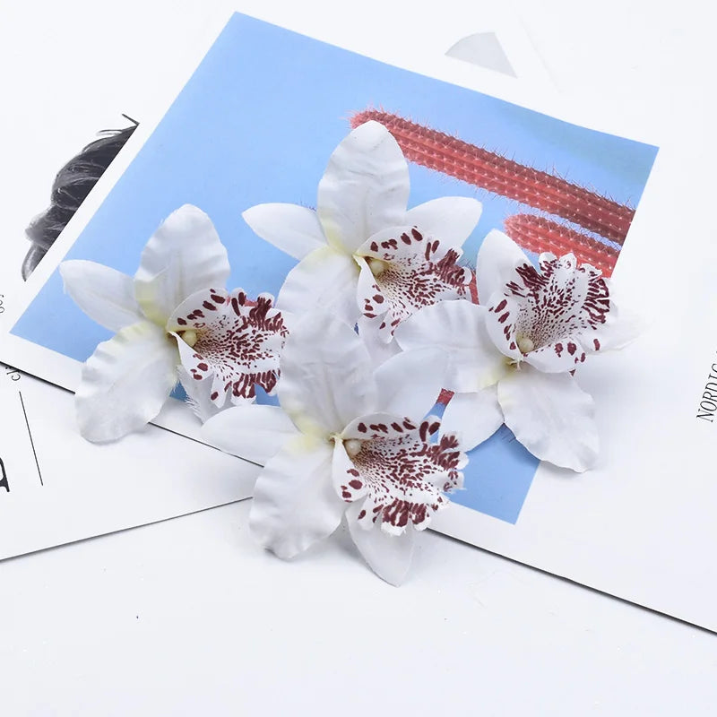 Artificial Butterfly Orchid Silk Flowers 25/50pcs – DIY Decor