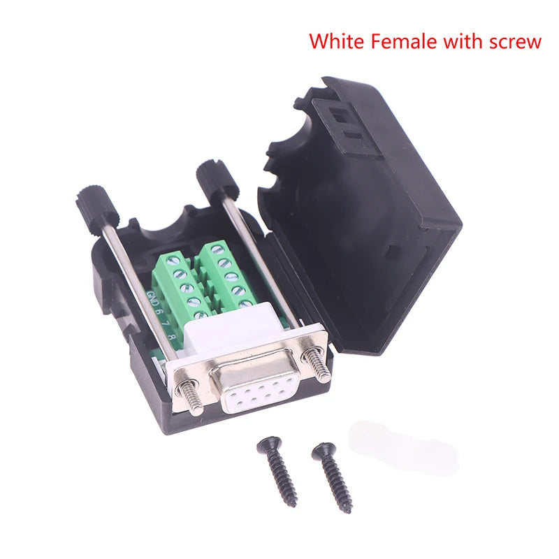 DB9 Serial Adapter RS232/485/422 Connector Male Female 9 Pin Breakout Terminal COM Connector 21-24 AWG Wire Solderless Peaceful Pleasures Health and Wellness A1