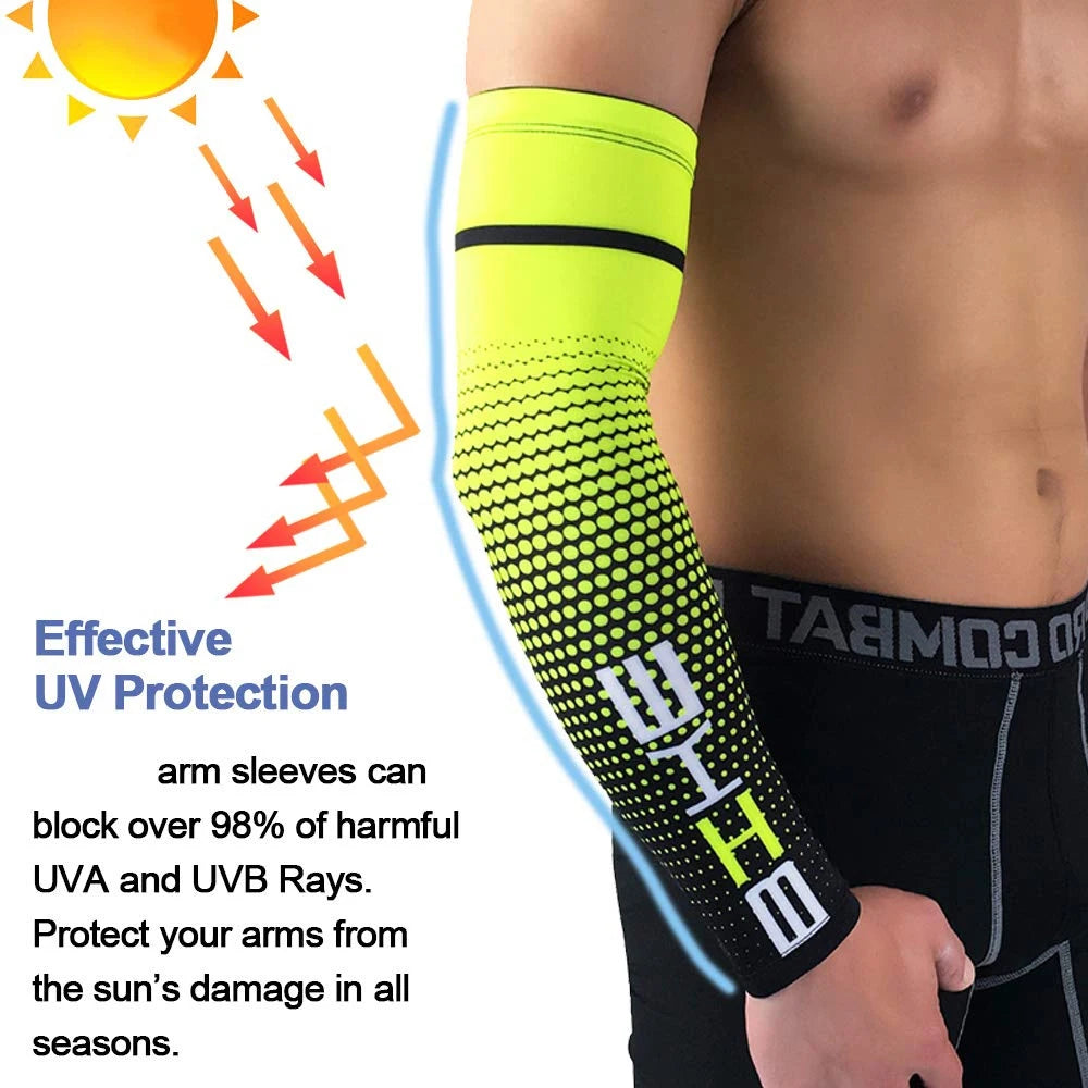 1Pair UV Block Cooling Arm Sleeves for Men & Women, Comfortable Sun Protection Arm Cover for Cycling, Hiking & Daily Wear Peaceful Pleasures Health and Wellness