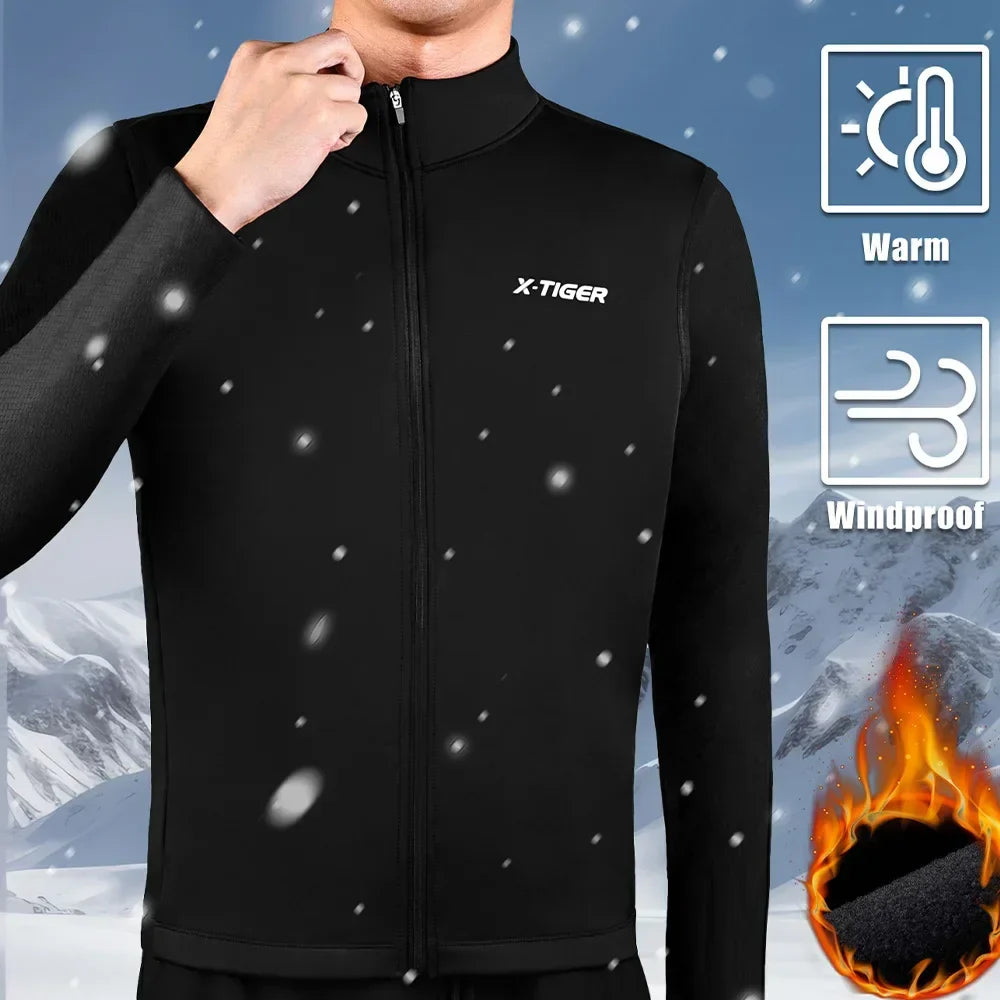 X-TIGER Windproof Fleece Cycling Vest – Warm & Reflective