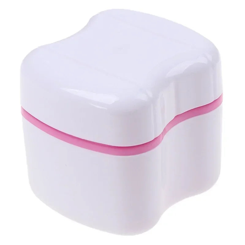 Denture Storage & Cleaning Box | Portable PP Case with Net Denture Storage Case Peaceful Pleasures Health and Wellness