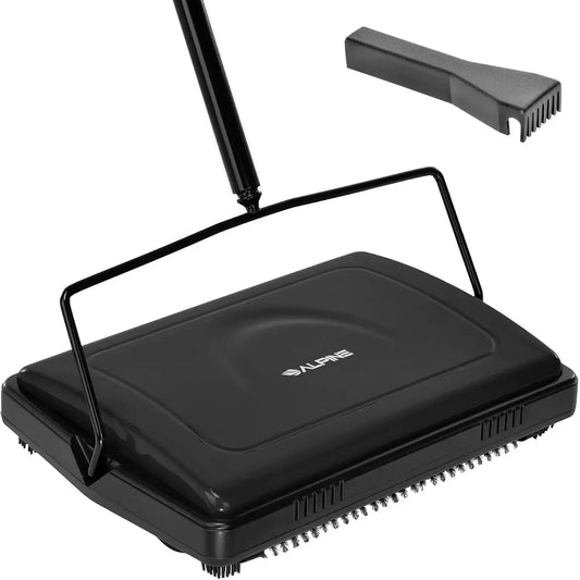 Cordless Manual Carpet Sweeper with Triple Brush for Multi-Surface Floors - Easy Cleaning on Hardwood and Carpets Peaceful Pleasures Health and Wellness United States