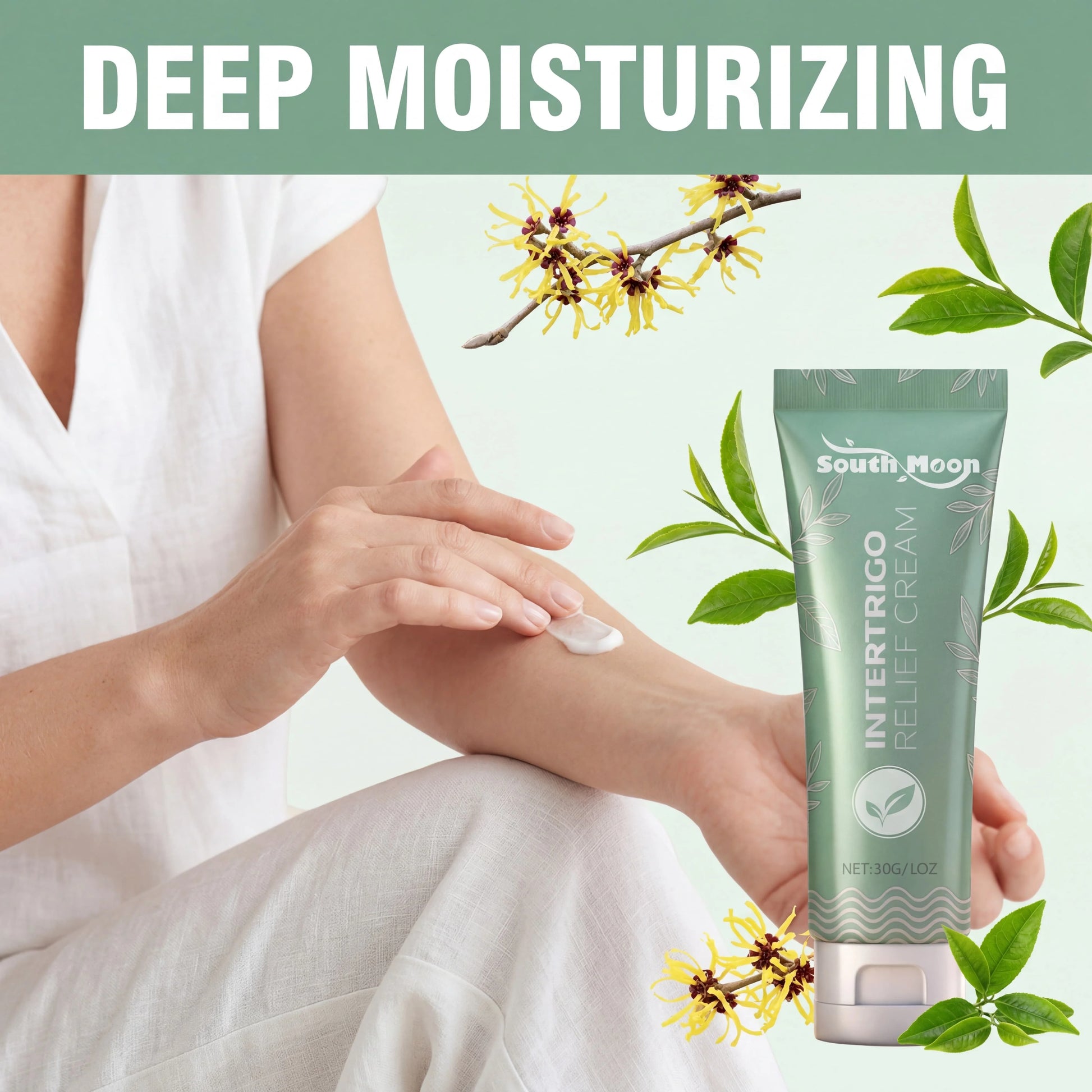 Body Firming Cream Natural Witch Hazel Tea Oil Lightweight Moisturizing NonGreasy Fast Absorbing Travel Size Toning Skincare Peaceful Pleasures Health and Wellness