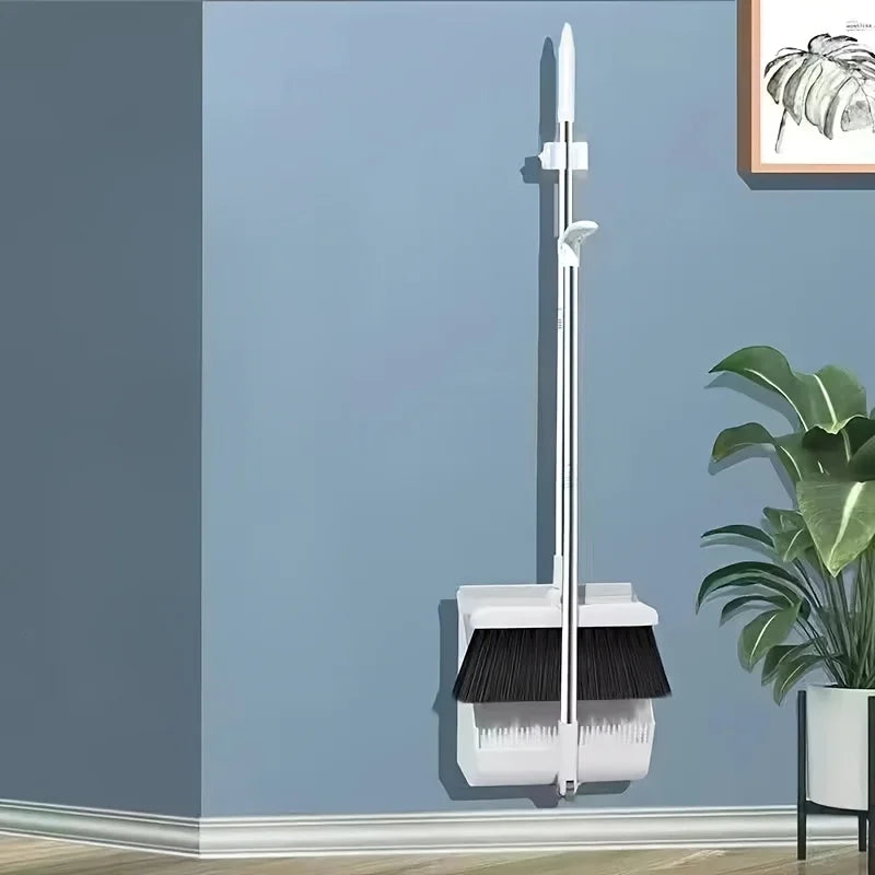 180° Rotary Broom & Dustpan Set | Long Handle, Hair Comb
