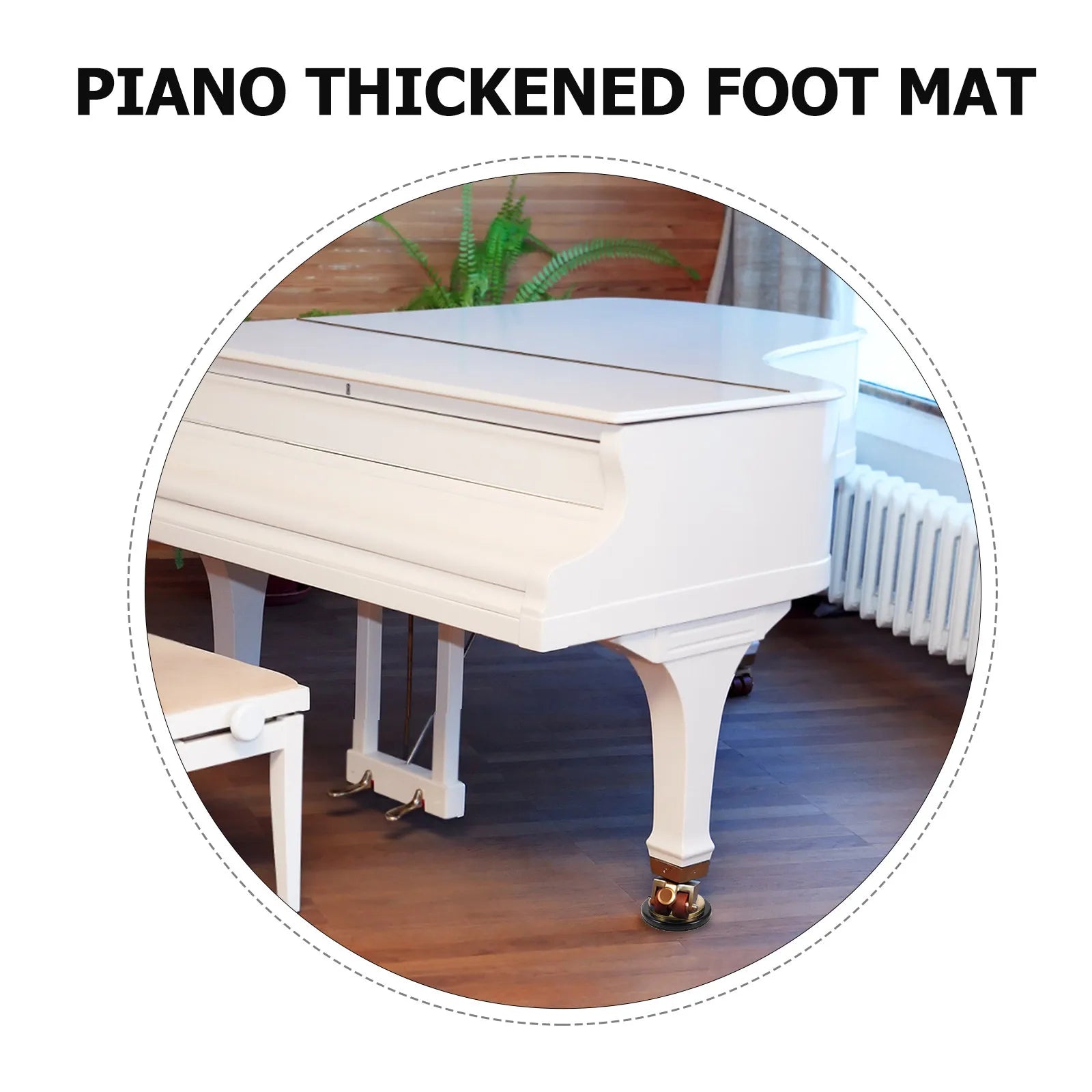 Piano Caster Pads 4.06 Inch Thickened Shock Absorbing Floor Protector for Piano Legs Furniture Leg Pads Hardwood Carpet Silent Peaceful Pleasures Health and Wellness