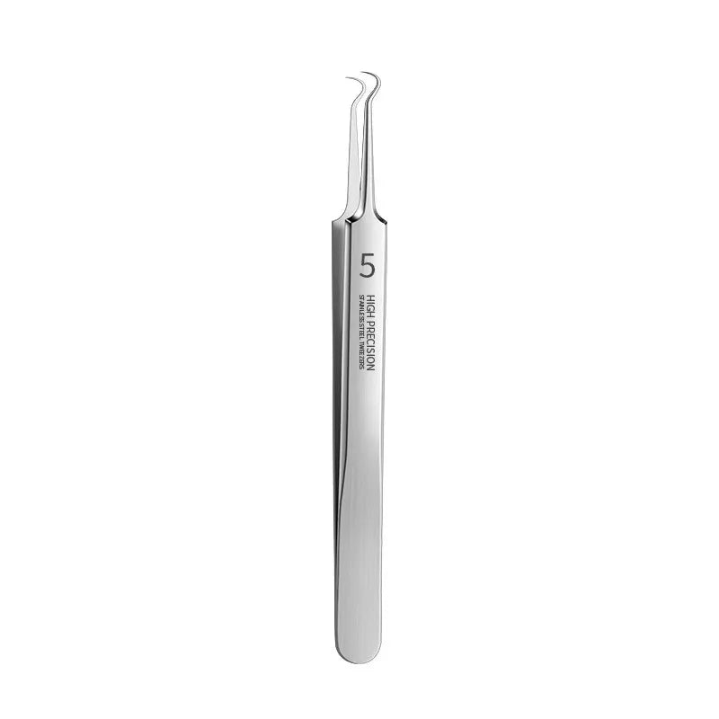 German Ultra-fine No. 5 Cell Pimples Blackhead Clip Tweezers Beauty Salon Scraping Closing Special Artifact Acne Needle Tools Peaceful Pleasures Health and Wellness No.55 C