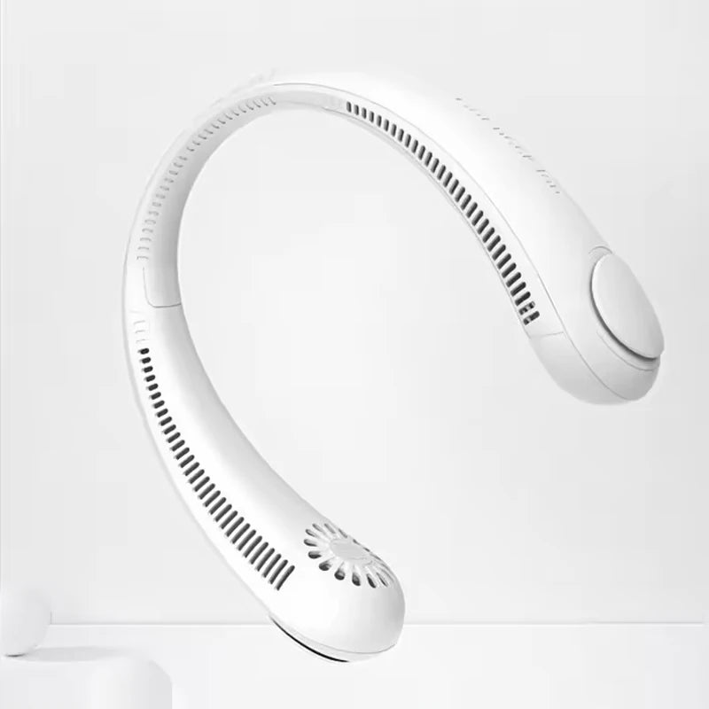 Neck Fan Mini Usb Rechargeable Bladeless Fan Electric Portable Ventilador Air Cooler Wearable Neckband Fans for Outdoor Travel Peaceful Pleasures Health and Wellness