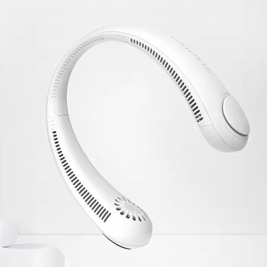 Neck Fan Mini Usb Rechargeable Bladeless Fan Electric Portable Ventilador Air Cooler Wearable Neckband Fans for Outdoor Travel Peaceful Pleasures Health and Wellness