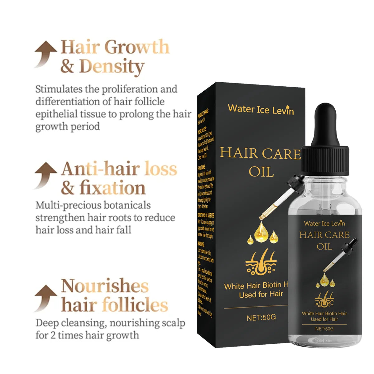 Biotin Hair Oil with Rosemary, Castor Oil & Collagen Hair Growth Oil Peaceful Pleasures Health and Wellness