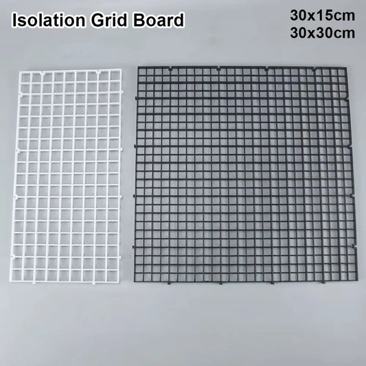 1Pcs Multifunctional Isolation Grid Board 30x30cm Black White Undergravel Bottom Plate Tray Plastic Seperator Divider Board Net Peaceful Pleasures Health and Wellness