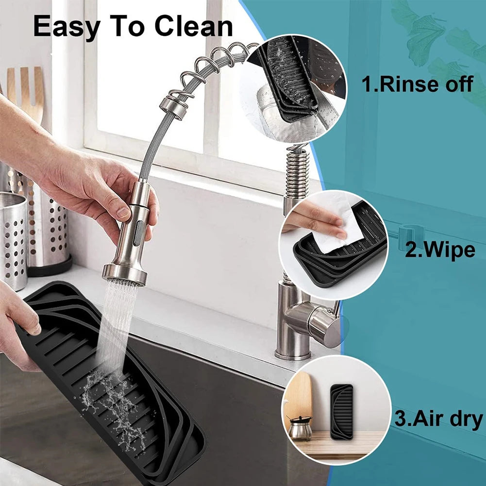 Kitchen Silicone Pad for Water Dispenser Refrigerator Coffee Machine Bar Counter Silicone Drain Pad Drip Tray Silicone Pad Peaceful Pleasures Health and Wellness