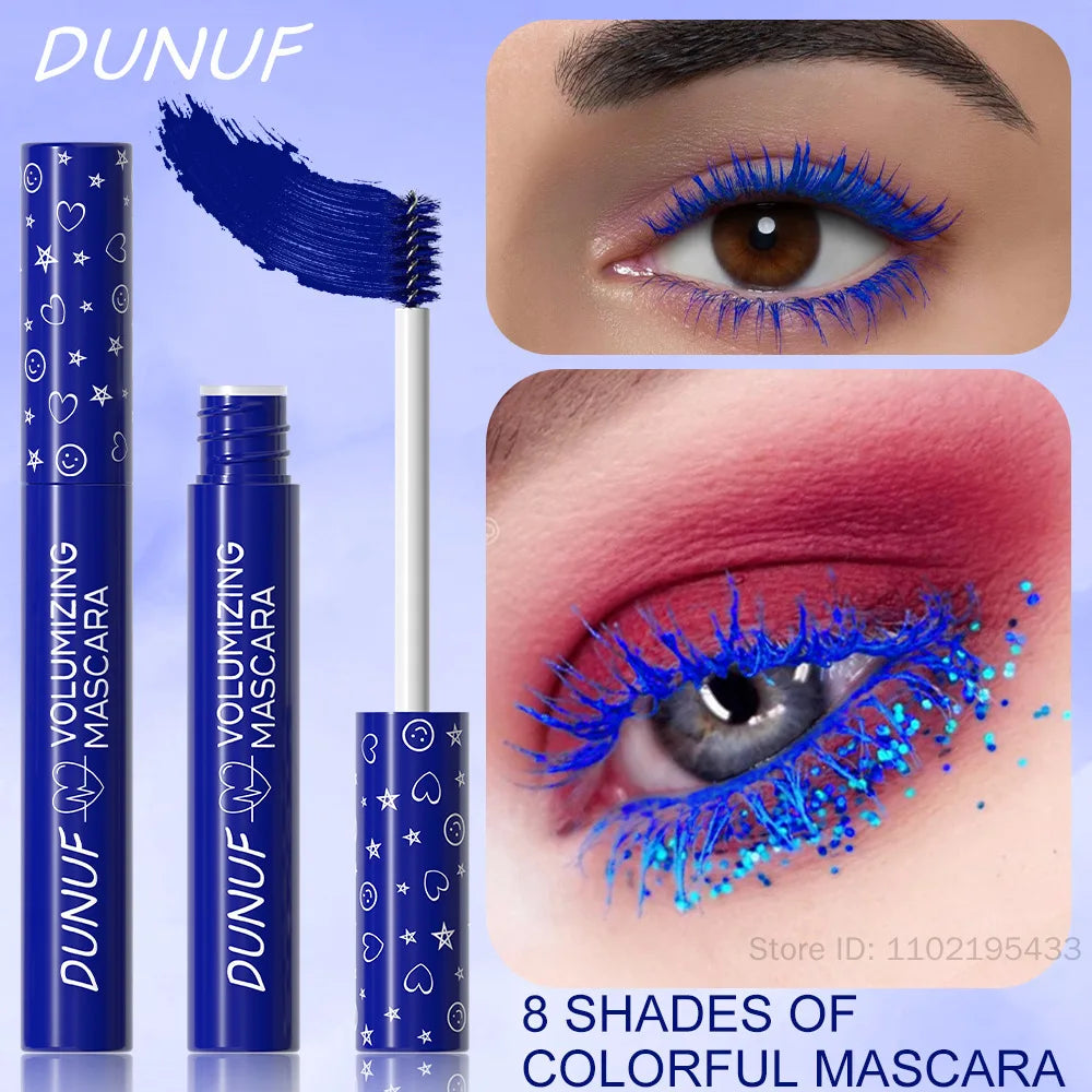 Colorful Waterproof Mascara – Green Blue Purple Curling & Lengthening