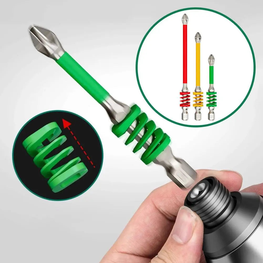 Rainbow Spring Screwdriver Bit 65mm/90mm/110mm Strong Magnetic Anti-Slip Cross Phillips Head for Electric Drill Screwdrivers Peaceful Pleasures Health and Wellness