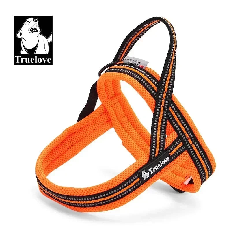 Truelove Soft Mesh Padded Nylon Dog Harness Vest 3M Reflective Security Dog Collar Easy Put on Pet Harness Pull-resistan TLH5811 Peaceful Pleasures Health and Wellness