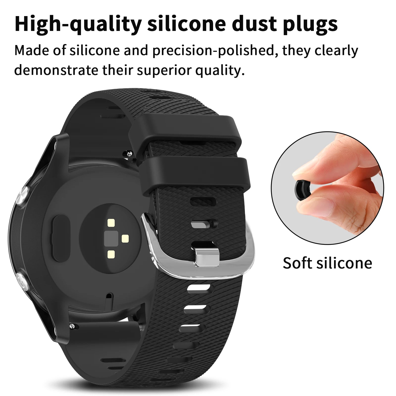 1/6/10 Pack Dust Plug For Garmin Fenix/Venu/Forerunner/Vivoactive Series Watch Silicone Anti Dust Cap Charger Port Protector Peaceful Pleasures Health and Wellness