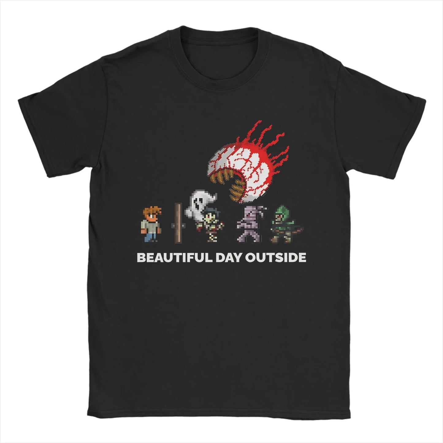 Vintage T-Shirt Summer Terraria Game Trendy Cool T-Shirts 100% Cotton Tshirt for Mens Awesome Custom Logo Short Sleeve Tees Peaceful Pleasures Health and Wellness black 5XL
