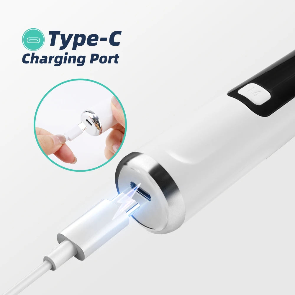 Plaque tartar Remover for Teeth Ultrasonic Tooth Cleaner Household Inter-Dental Pointed Cleaning Calculus Scaler Oral Care Set Peaceful Pleasures Health and Wellness