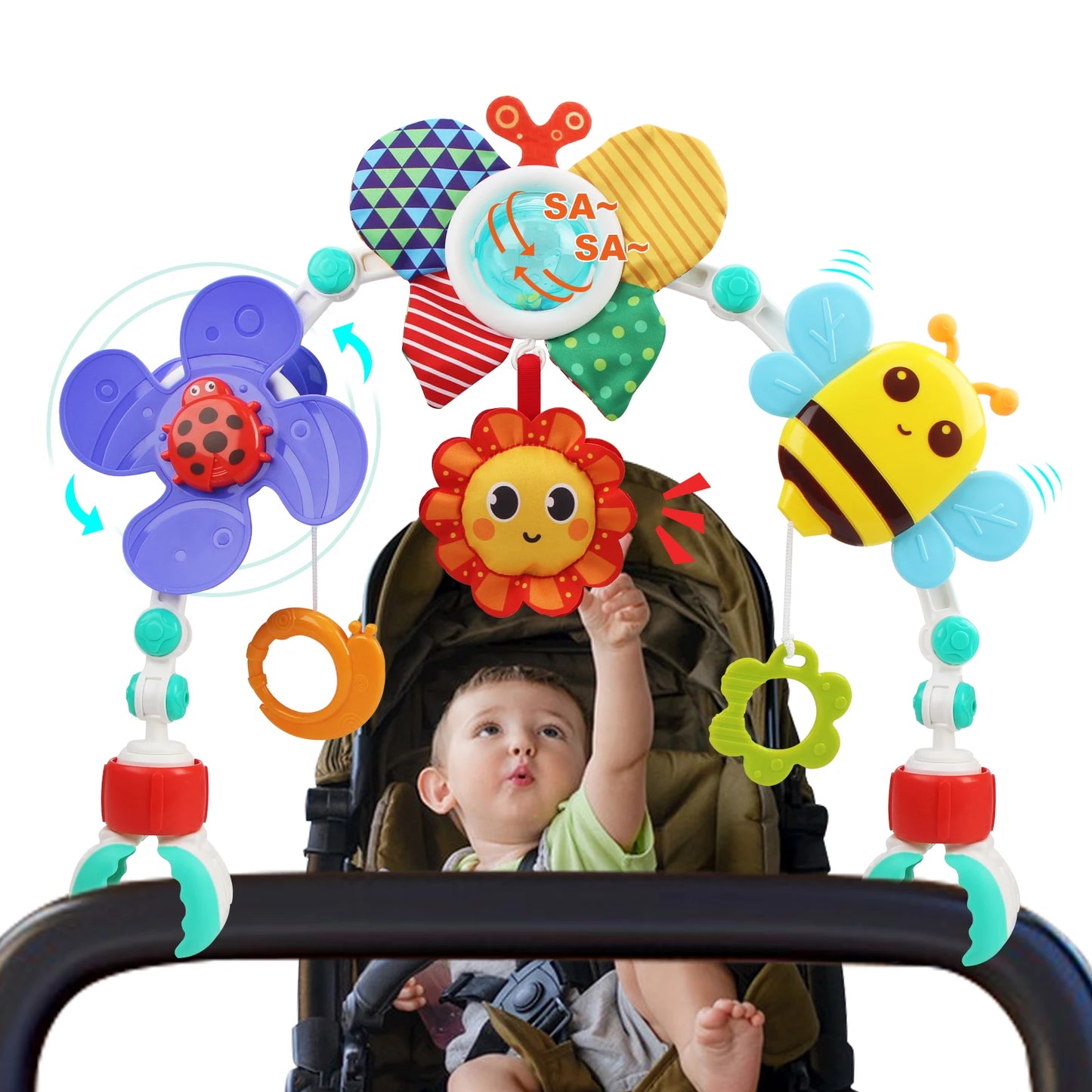 Baby Stroller Arch Toys Bouncer Toy Pram Activity Fine Motor Skills