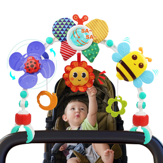 Baby Stroller Arch Toys Bouncer Toy Pram Activity Fine Motor Skills Peaceful Pleasures Health and Wellness