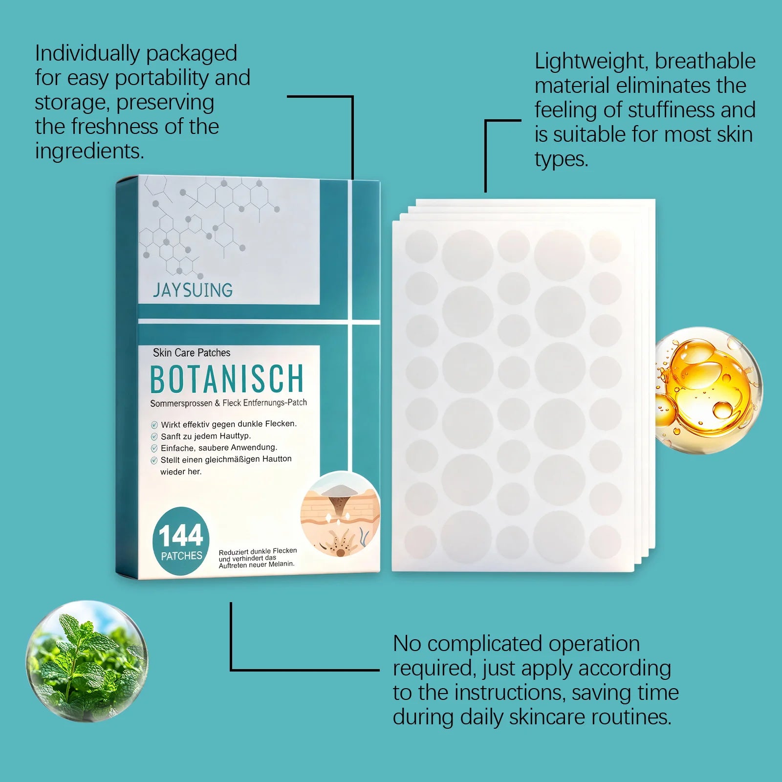 144Pcs Acne Care Patches Improve Skin Lightweight and Breathable Contoured to Face Moisturizing and Brightening Patches Peaceful Pleasures Health and Wellness