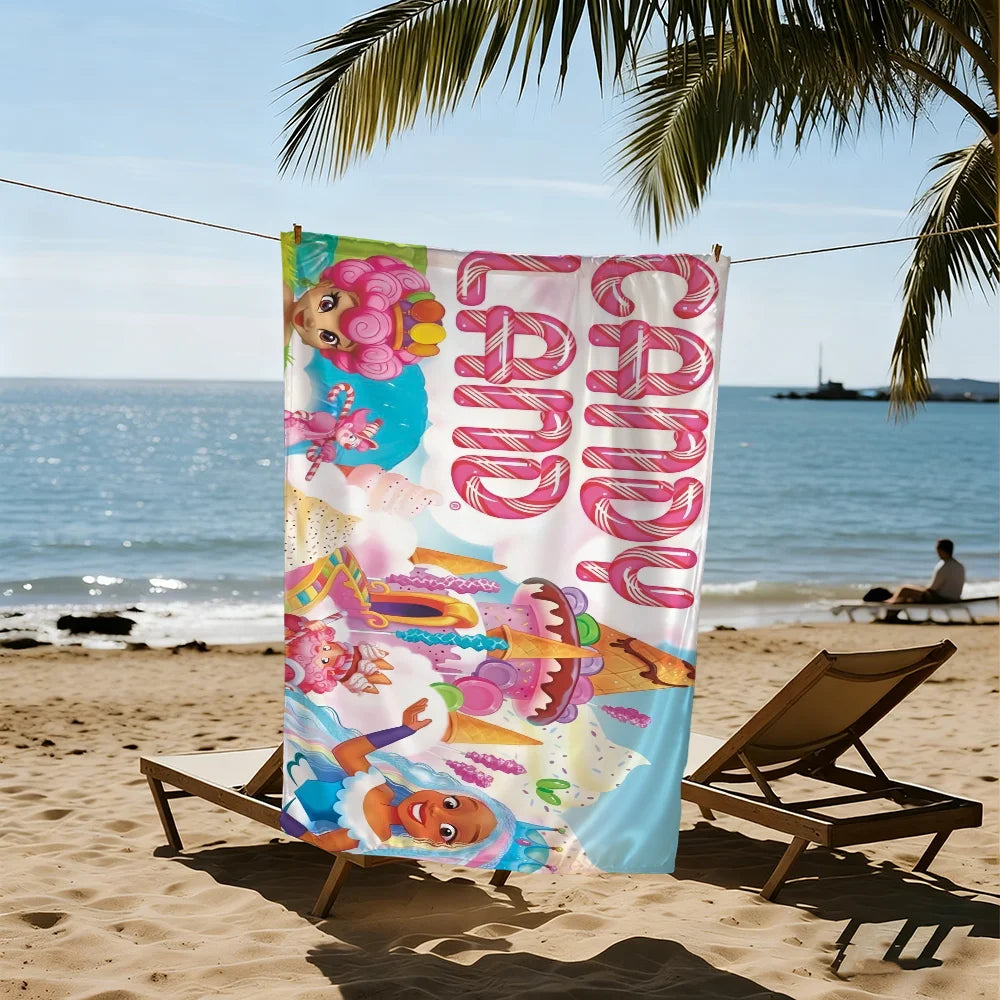 Candyland "You Cone Do It" Quick-Dry Soft Beach Towel | Pool & Travel Quick-Dry Beach Towel Peaceful Pleasures Health and Wellness
