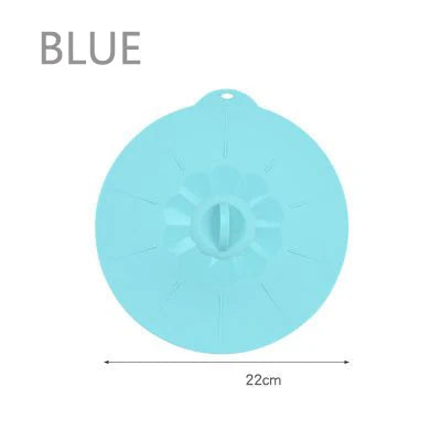 Reusable Silica Gel Spill Stopper Cover Universal Silicone Food Bowl Pot Lid Silicone Cover Pan Cooking Kitchen Accessories DC05 Peaceful Pleasures Health and Wellness BLUE-3
