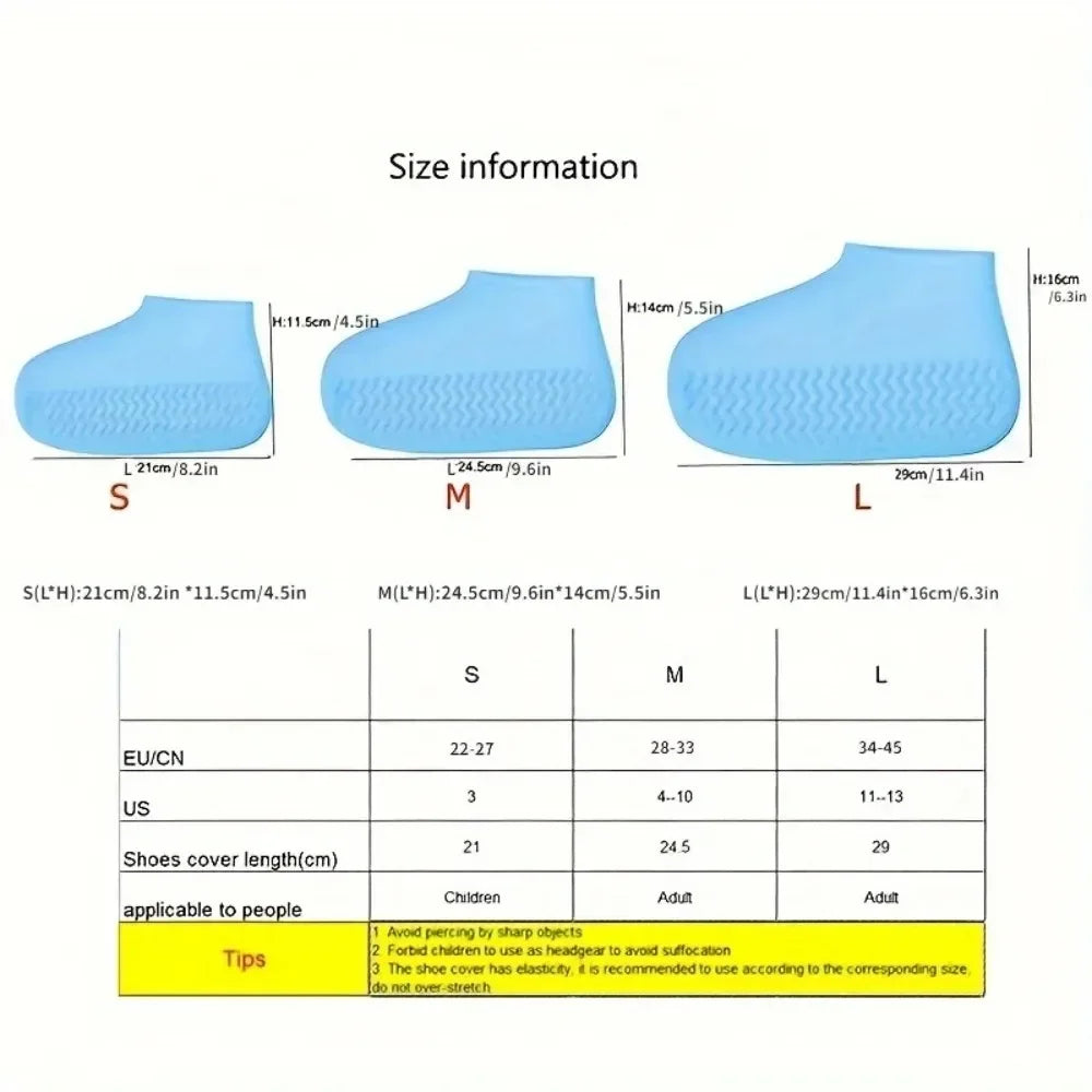 Shoes Waterproof Shoes Covers Outdoor Rain Boots for Children Rainy Day Biker Raincoat Shoe Waterproof Cover Pair Gear Silicone Peaceful Pleasures Health and Wellness