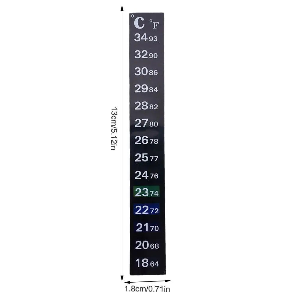 Stick-on Aquarium Temperature Strip for Accurate Readings Peaceful Pleasures Health and Wellness