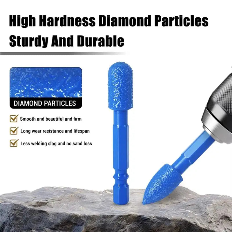 A36T-Diamond Coated Grinding Bits Set For Multi Material Finishing Rust Removal Polishing Hole Repair Mold Processing 7PCS Peaceful Pleasures Health and Wellness