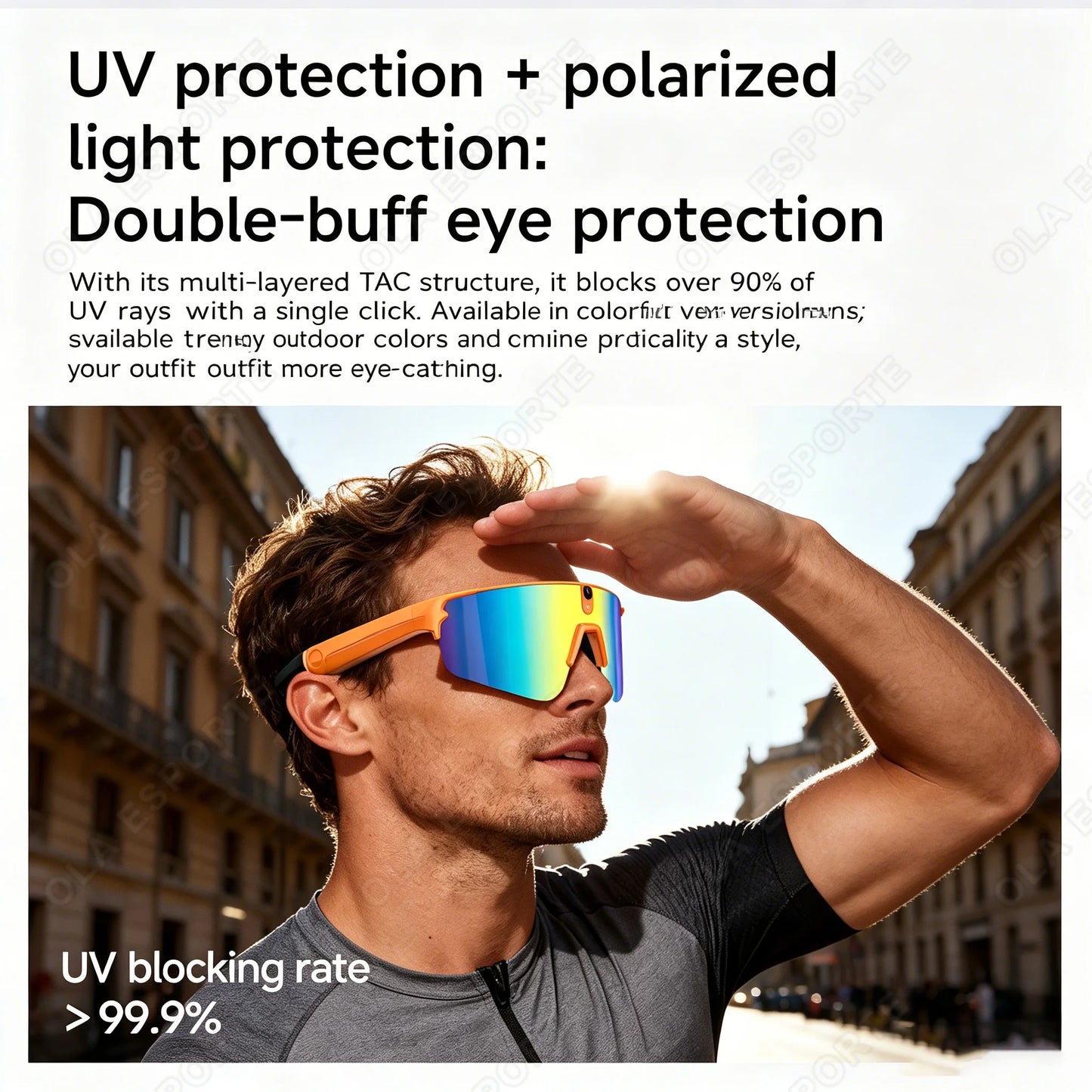 Cycling AI Smart Glasses 4K HD 800W Camera Bluetooth Call Translation Anti-shake Sunglasses Men Women Anit UV Waterproof Music Peaceful Pleasures Health and Wellness
