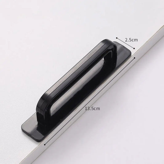Self-Adhesive Cabinet Drawer Handle – No-Drill Plastic Knob Cabinet Handle Oasis Select black-Large