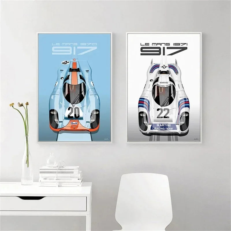 Le Mans 917K Martini Racing Canvas Wall Art Poster Print Canvas Wall Art Peaceful Pleasures Health and Wellness