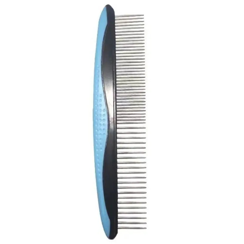 Stainless Steel Dog & Cat Grooming Comb | Detangling Massage Pet Grooming Comb Peaceful Pleasures Health and Wellness Blue