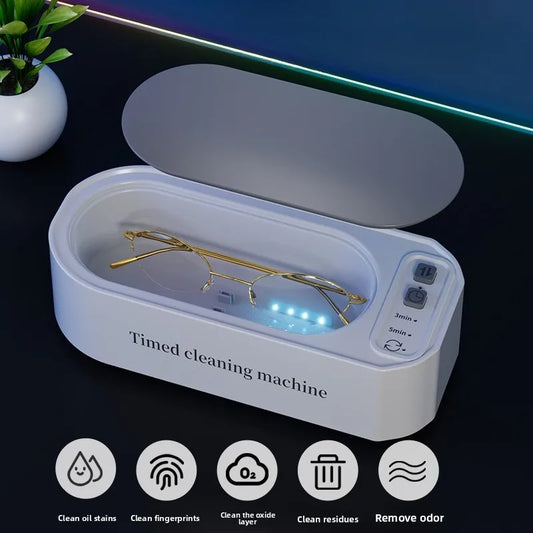 High Frequency Ultrasonic Clean Timing Ultrasonic Glasses Cleaning Ultrasound Jewelry Cleaner Machine for Jewelr and Toothbrush Peaceful Pleasures Health and Wellness