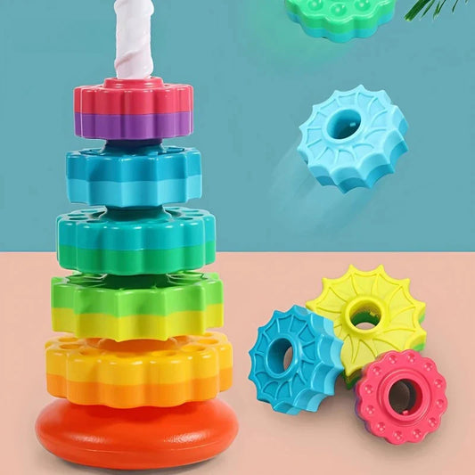 Montessori Rainbow Stacking Tower Toy for Babies & Toddlers Baby Stacking Toy Oasis Select