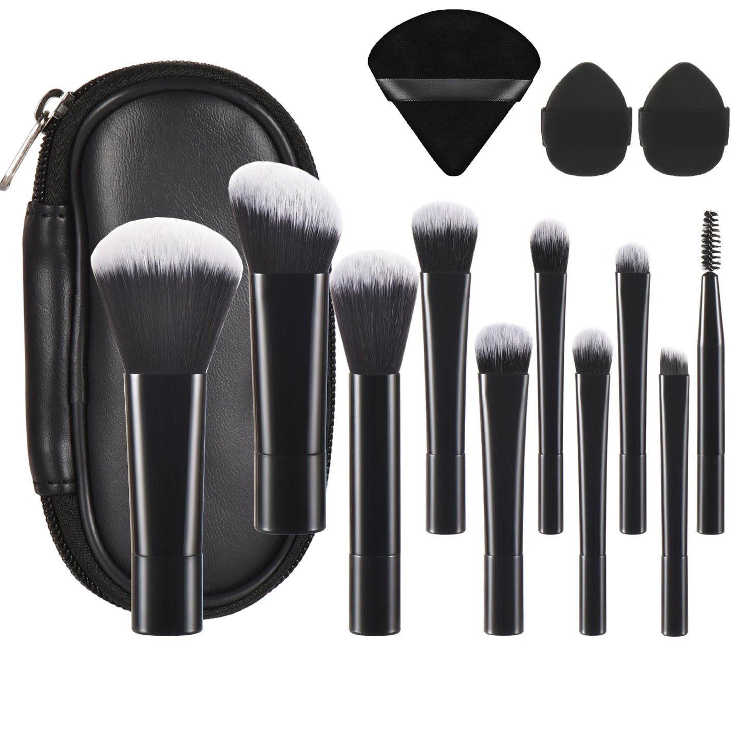 10-Piece Pink Mini Travel Makeup Brush Set | Professional Tools