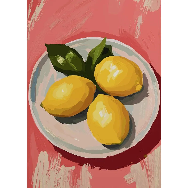 Retro Food Illustration Canvas Wall Art | Kitchen Home Decor