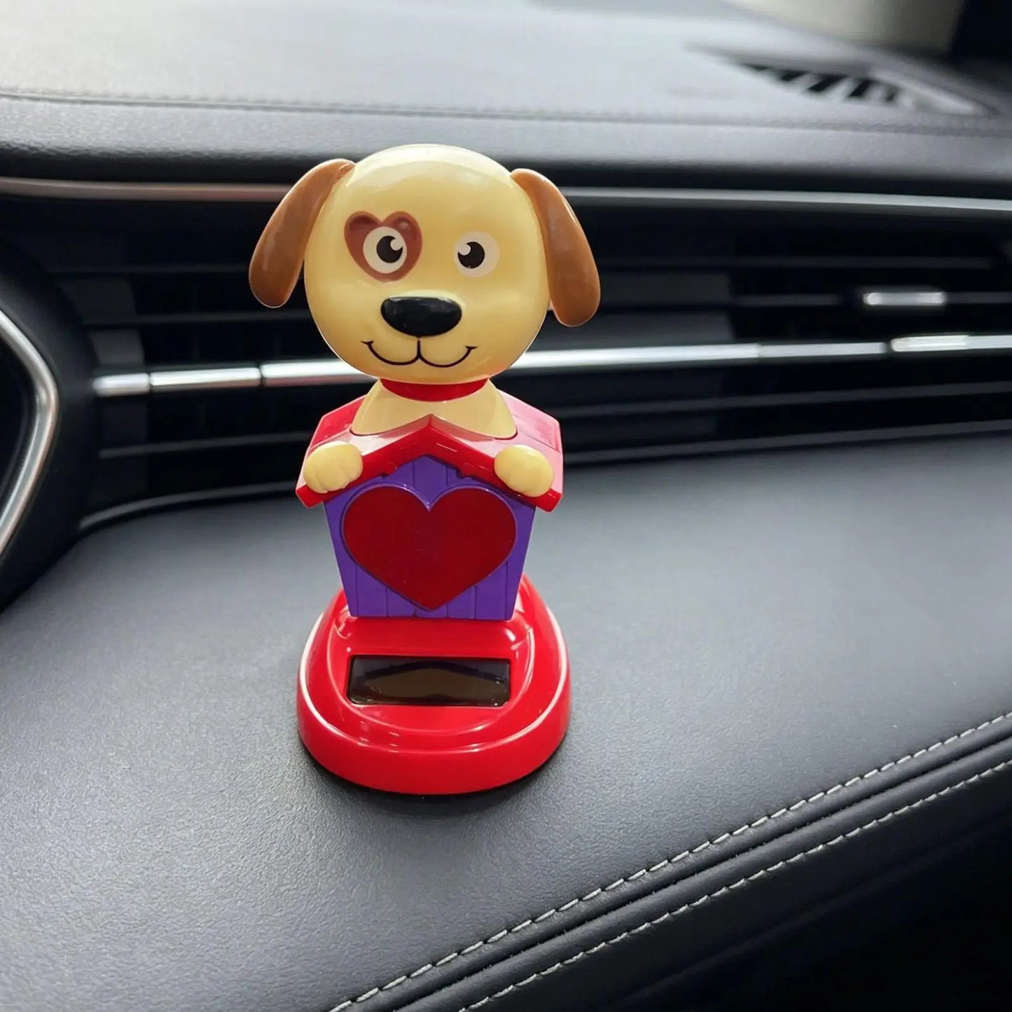 Solar Bobblehead Dog Dashboard Figurine | Car Decor Ornament