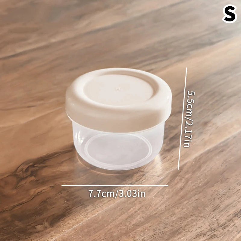 Round Plastic Food Storage Container with Lid | Fridge Box