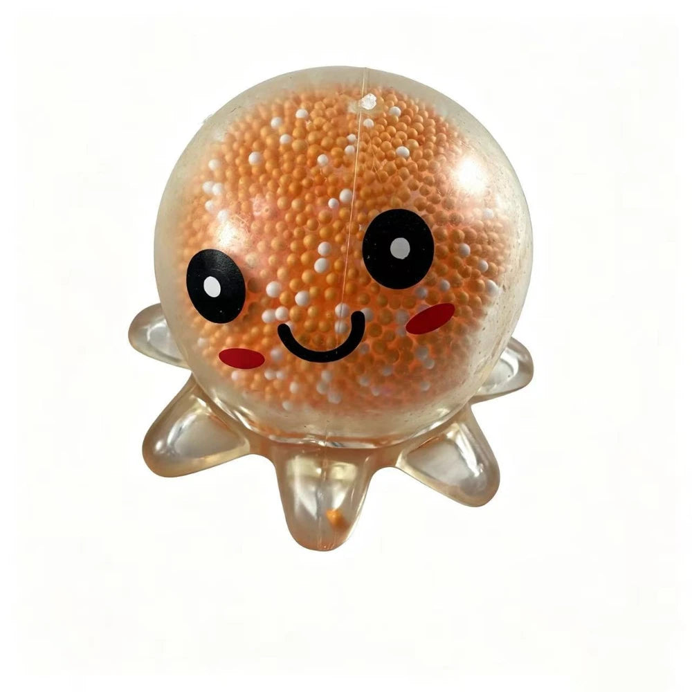Glowing Light Squid Stress Ball Fidget Toys Stress Relief Decompressions Toy Slow Rebond Squishy Toy for Kids Adult Peaceful Pleasures Health and Wellness Yellow