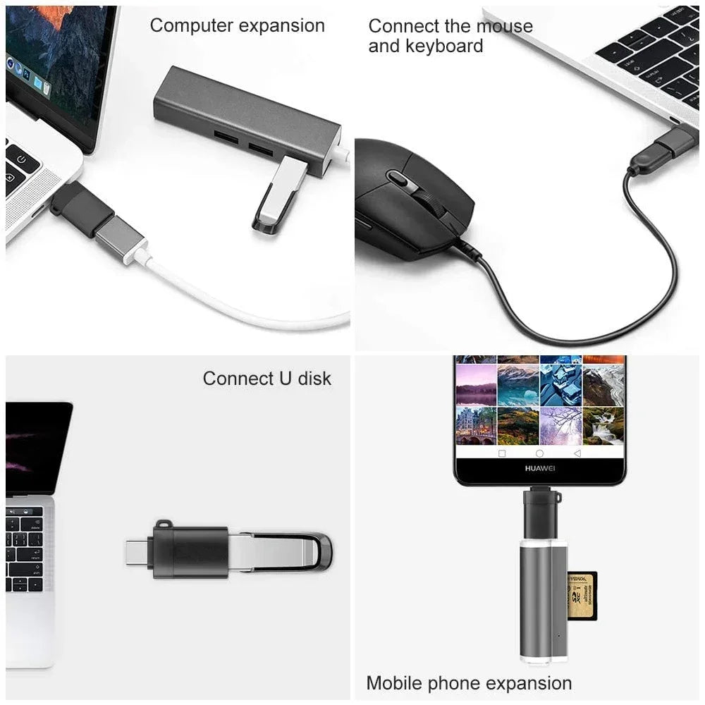 5PCS OTG USB 3.0 To Type C Adapter Type C Male To USB Female Converter for Laptop Macbook Xiaomi Samsung OTG Connector Peaceful Pleasures Health and Wellness
