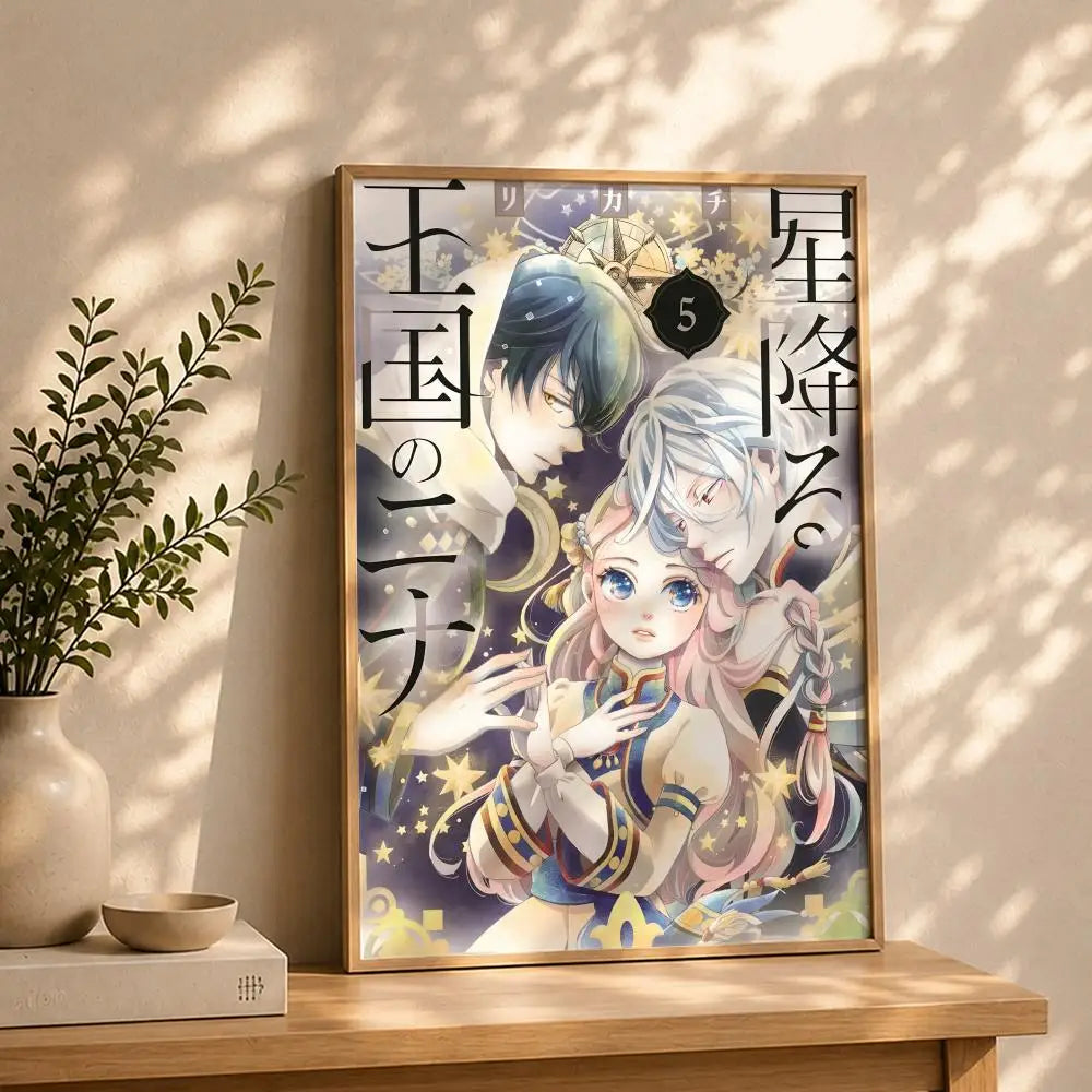 Manga N-Nina the Starry BrideS Poster HD Self Adhesive Waterproof Wall Art Ideal for Home Office Dorm Bedroom Great Gift Peaceful Pleasures Health and Wellness White8 30X40cmNoframe