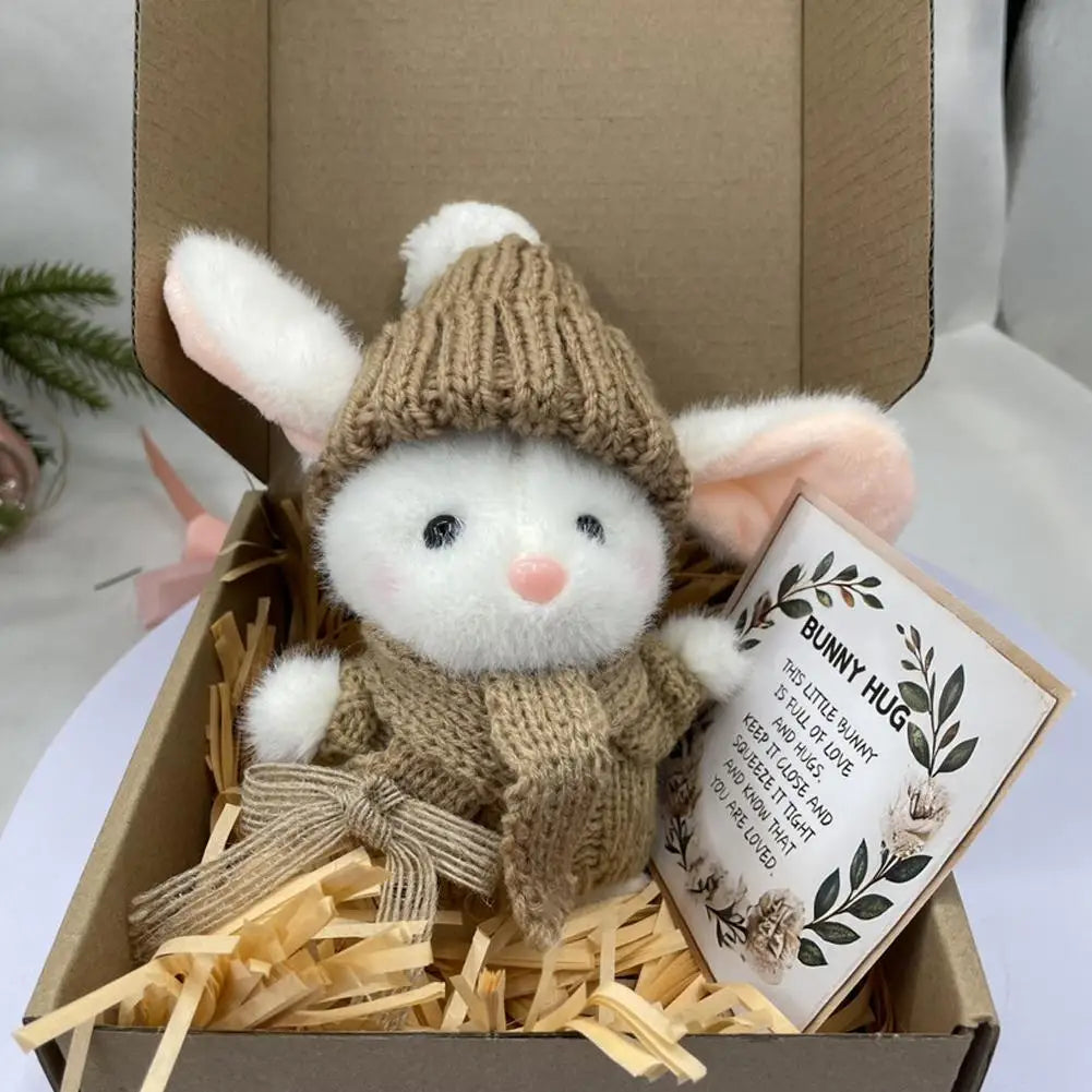 Plush Mini Bunny Gift Set | LED Strip & Hug Card Included