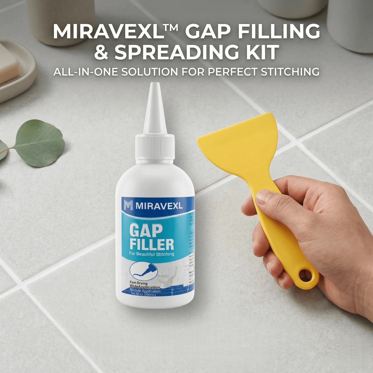 MIRAVEXL White Tile Grout Repair Kit Waterproof Shower Grout Filler Fast Drying Restore Tile Joints Bathroom Kitchen Tools Peaceful Pleasures Health and Wellness